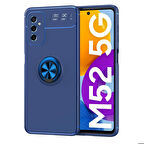 Galaxy M52 Uyumlu Zore Ravel Silikon Kapak-Mavi