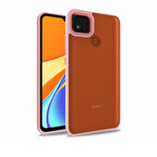 Xiaomi Redmi 9C Kılıf Kamera Çıkıntılı Arkası Şeffaf Köşeleri Parlak Renkli Işlemeli Flora Kapak