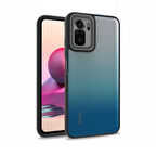 Xiaomi Redmi Note 10 Kılıf Kamera Çıkıntılı Arkası Şeffaf Köşeleri Parlak Renkli Işlemeli Flora Kapak