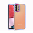 Galaxy A13 4G Uyumlu Zore Flora Kapak-Lila