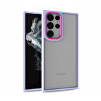 Galaxy S22 Ultra Uyumlu Zore Flora Kılıf-Lila