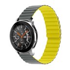 Galaxy Watch 42mm Uyumlu KRD-52 Zore Kordon-Gri-Sarı