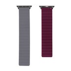 ​​​Watch 7 45mm Uyumlu KRD-52 Zore Kordon-Gri-Kırmızı