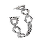 ​​​Watch 40mm Uyumlu KRD-57 Metal Zore Kordon-Gümüş