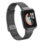 Xiaomi Redmi Watch (Mi Watch Lite) Uyumlu KRD-59 Metal Zore Kordon-Siyah