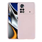 Xiaomi Poco X4 Pro 5G Kılıf Zore Premier Silikon Kapak-Rose Gold