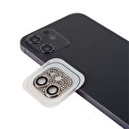 iPhone 12 Mini Uyumlu Zore CL-08 Kamera Koruyucu-Gümüş