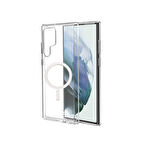 Galaxy S22 Ultra Uyumlu Zore Tacsafe Wireless Kılıf-Renksiz