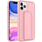 iPhone 11 Pro Max Uyumlu Zore Qstand Kılıf-Pembe