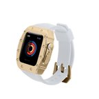 ​​​Watch 7 45mm Uyumlu KRD-65 Zore Kordon-Beyaz-Gold