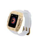​​​Watch 7 45mm Uyumlu KRD-65 Zore Kordon-Beyaz-Gold