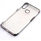 Galaxy A10S Kamera Korumalı Köşeleri Renkli Şeffaf Silikon Kılıf