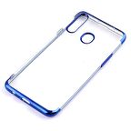 Galaxy A10S Kamera Korumalı Köşeleri Renkli Şeffaf Silikon Kılıf