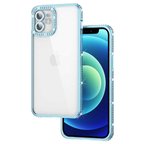 iPhone 11 Uyumlu Kamera Korumalı Taşlı Zore Mina Kılıf-Mavi