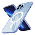 iPhone 12 Pro Max Uyumlu Wireless Şarj Özellikli Zore Krom Magsafe Silikon Kılıf-Lila