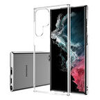 Samsung Galaxy S22 Ultra Kılıf Ultra İnce Sert Kamera Çıkıntılı Şeffaf Vonn Kapak