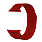 Watch Ultra 49mm Kordon Uyumlu KRD-01 Metal Strap Kayış CLO- Kırmızı