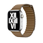 Watch 38mm Uyumlu KRD-09 Deri Lop Zore Kordon-Kahverengi