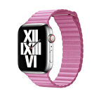 Watch 38mm Uyumlu KRD-09 Deri Lop Zore Kordon-Pembe