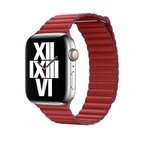 Watch 40mm Uyumlu KRD-09 Deri Lop Zore Kordon-Kırmızı