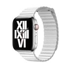 Watch 42mm Uyumlu KRD-09 Deri Lop Zore Kordon-Beyaz