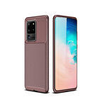 Galaxy S20 Ultra Uyumlu Zore Negro Silikon Kapak-Kahverengi