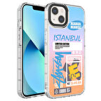 iPhone 13 Uyumlu Kamera Korumalı Renkli Desenli Sert Silikon Zore Korn Kılıf-NO1