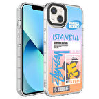 iPhone 14 Uyumlu Kamera Korumalı Renkli Desenli Sert Silikon Zore Korn Kapak-NO1