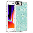 iPhone 8 Plus Uyumlu Kamera Korumalı Renkli Desenli Sert Silikon Zore Korn Kapak-NO13
