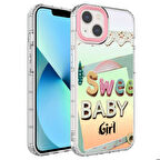 iPhone 13 Uyumlu Kamera Korumalı Renkli Desenli Sert Silikon Zore Korn Kapak-NO10