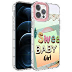 iPhone 14 Pro Uyumlu Kamera Korumalı Renkli Desenli Sert Silikon Zore Korn Kılıf-NO10