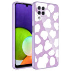 Galaxy M22 Uyumlu Kamera Korumalı Desenli Sert Silikon Zore Epoksi Kapak-NO6