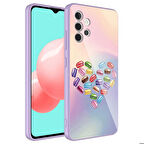 Galaxy A32 4G Uyumlu Kamera Korumalı Desenli Sert Silikon Zore Epoksi Kapak-NO1