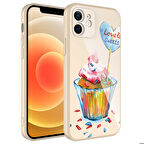 iPhone 11 Uyumlu Kamera Korumalı Desenli Sert Silikon Zore Epoksi Kapak-NO8