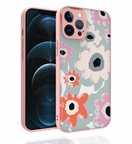 iPhone 12 Pro Max Uyumlu Desenli Kamera Korumalı Parlak Zore Nora Kılıf-NO5
