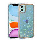 iPhone 11 Uyumlu Desenli Parlayan Transparan Zore Avva Kılıf-NO4