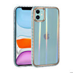 iPhone 11 Uyumlu Desenli Parlayan Transparan Zore Avva Kapak-NO7