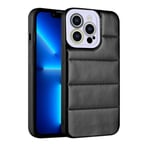 iPhone 12 Pro Max Uyumlu Kamera Korumalı AiHTTgli Renkli NRTK Seksek Kılıf-Siyah