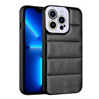Apple iPhone 12 Pro Max Kılıf Kamera Korumalı Airbagli Renkli Zore Seksek Kapak-Siyah