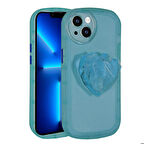 iPhone 13 Uyumlu Kamera Korumalı Pop Soketli Renkli Zore Ofro Kapak-Mavi