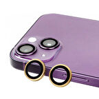 iPhone 14 Uyumlu Zore CL-07 Kamera Koruyucu-Gold