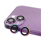 iPhone 14 Uyumlu ​MKST CL-07 Kamera Koruyucu-Colorful