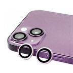 iPhone 14 Plus Uyumlu Zore CL-07 Kamera Koruyucu-Mor