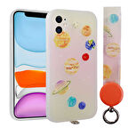 iPhone 11 Uyumlu Desenli El Askılı İpli Zore Arte Silikon Kılıf-NO5