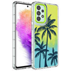 Galaxy A23 Uyumlu Kamera Korumalı Renkli Desenli Sert Silikon Zore Korn Kapak-NO8