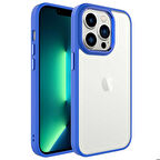 iPhone 14 Pro Max Uyumlu Zore Krom Kapak-Lacivert