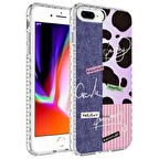 iPhone 7 Plus Uyumlu Airbag Kenarlı Renkli Desenli Silikon Zore Elegans Kapak-NO8