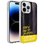 iPhone 13 Pro Max Uyumlu AirBag Kenarlı Renkli Desenli Silikon Zore Elegans Kılıf-NO3