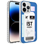 iPhone 13 Pro Max Uyumlu Airbag Kenarlı Renkli Desenli Silikon Zore Elegans Kapak-NO4