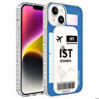 iPhone 14 Plus Uyumlu Airbag Kenarlı Renkli Desenli Silikon Zore Elegans Kapak-NO4